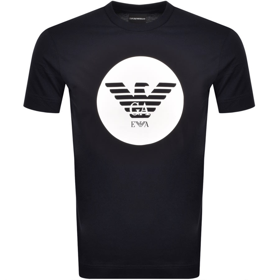 Alternative Image for ProductEmporio Armani Crew Neck Logo T Shirt Navy1